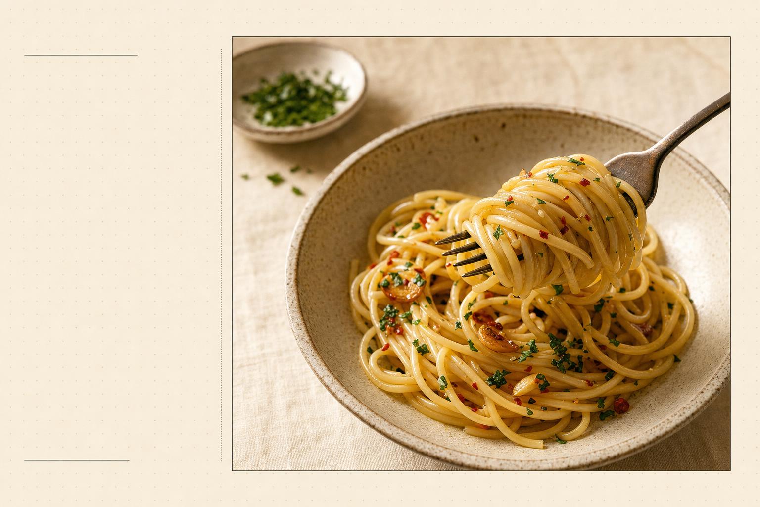 Spaghetti aglio e olio — a study in restraint